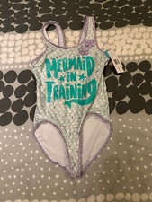 NWT Girls Jantzen Mermaid in Training One Piece Swim Suit Size 8 free shipping 