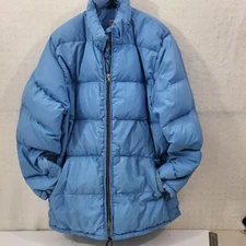 Vintage Frostline Kit Goose Down Coat Parka Jacket Blue 60-70s Medium Puffer