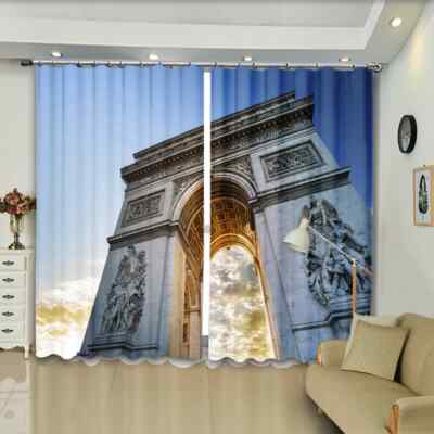 Shining sunlight fell on the arch Printing 3D Blockout Curtains Fabric Window