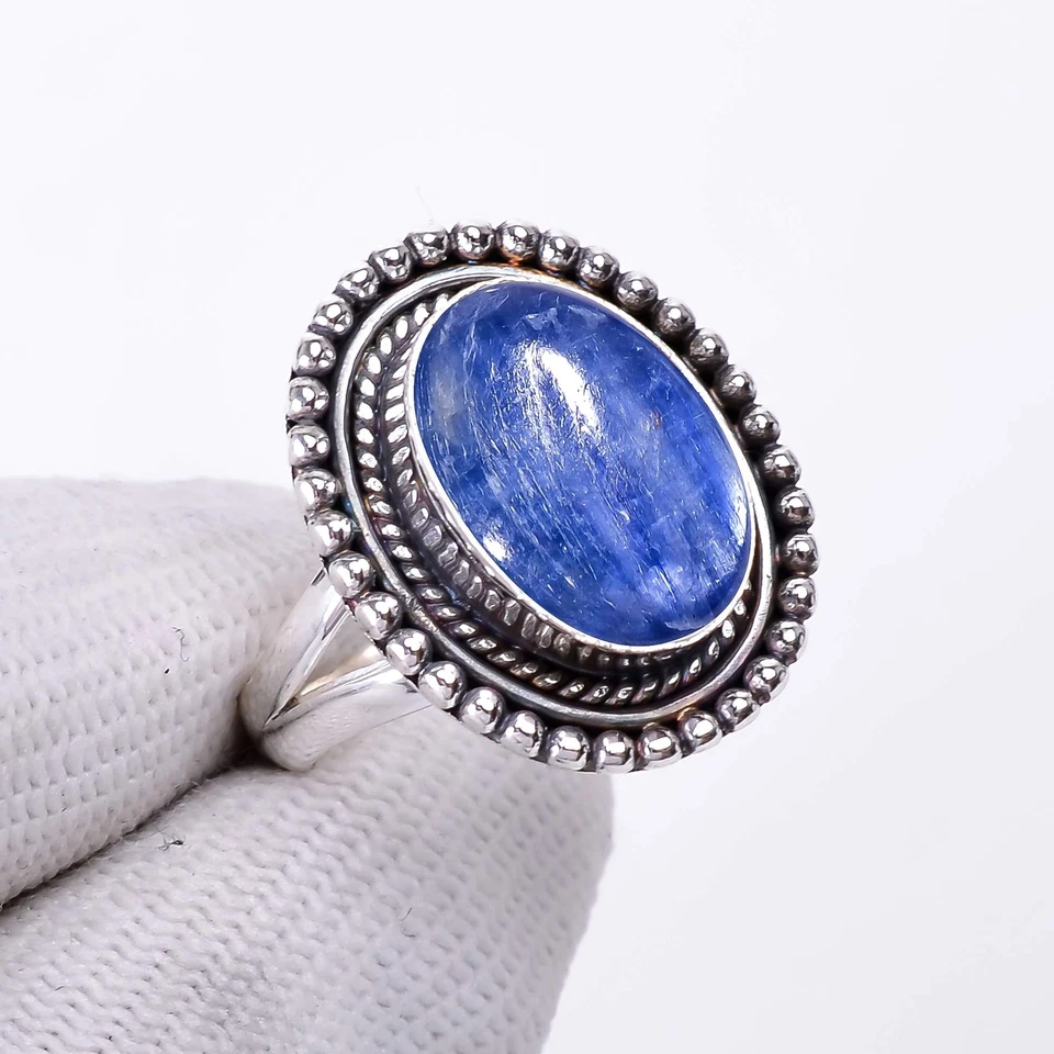Kyanite Gemstone 925 Sterling Silver Jewelry Ring All Size, Unique Ring, For Her - Image 2 of 4