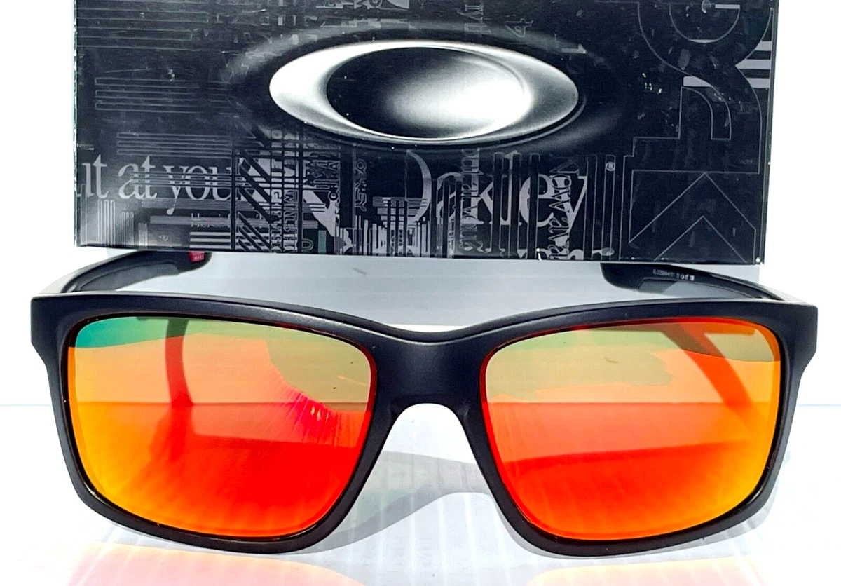 NEW Oakley MAINLINK XL Matte Black POLARIZED Galaxy Ruby Lens