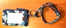 NWT Vera Bradley Lighten Up Zip ID Case Lighten Up Lanyard in Floral Bursts