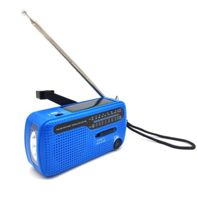 Fit4Blackout Solar Notfallradio blau Dynamo multifunktions Emergency FM AM Radio