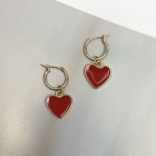 Love Heart Dangle Drop Earrings for Women Heart Earrings