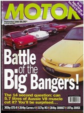 MOTOR Magazine September 1996 HSV GTR-S Ferrari F550 Hyundai SFX Toyota Celica