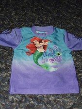 Disney Ariel Pajama Shirt 2T VGUC