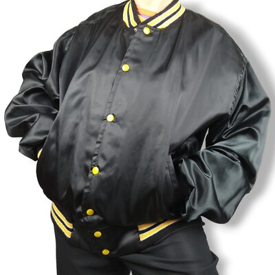 Vintage Screen Actors Guild 1983 Silk Bomber Jacket Ladies XL College Letterman 