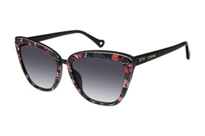 Betsey Johnson Garden Of Eden PNK Pink Black Cat Eye Eyeglasses Frame 56-17-140