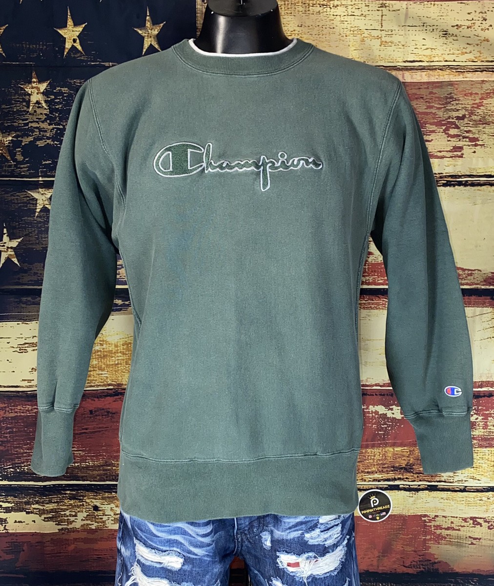 Vtg Champion Sweatshirt Reverse Weave Faded Green Mens Vtg Champion Sweatshirt Reverse Weave Faded Green Mens