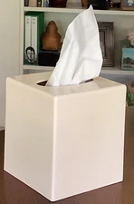 Vtg Andre Richard Plastic Acrylic Box TISSUE COVER HOLDER Ivory JAPAN VGC