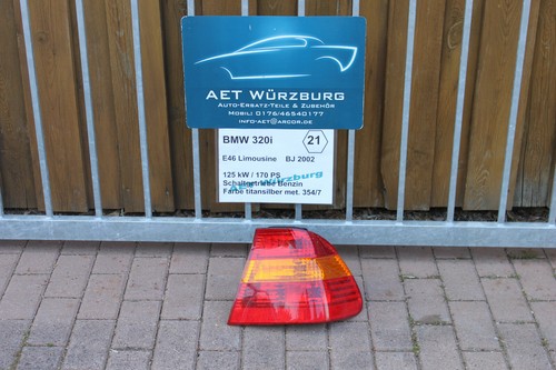 Rückleuchte Rücklicht hi rechts außen 6907934 * BMW 320i Limo E46 2002 * INT21