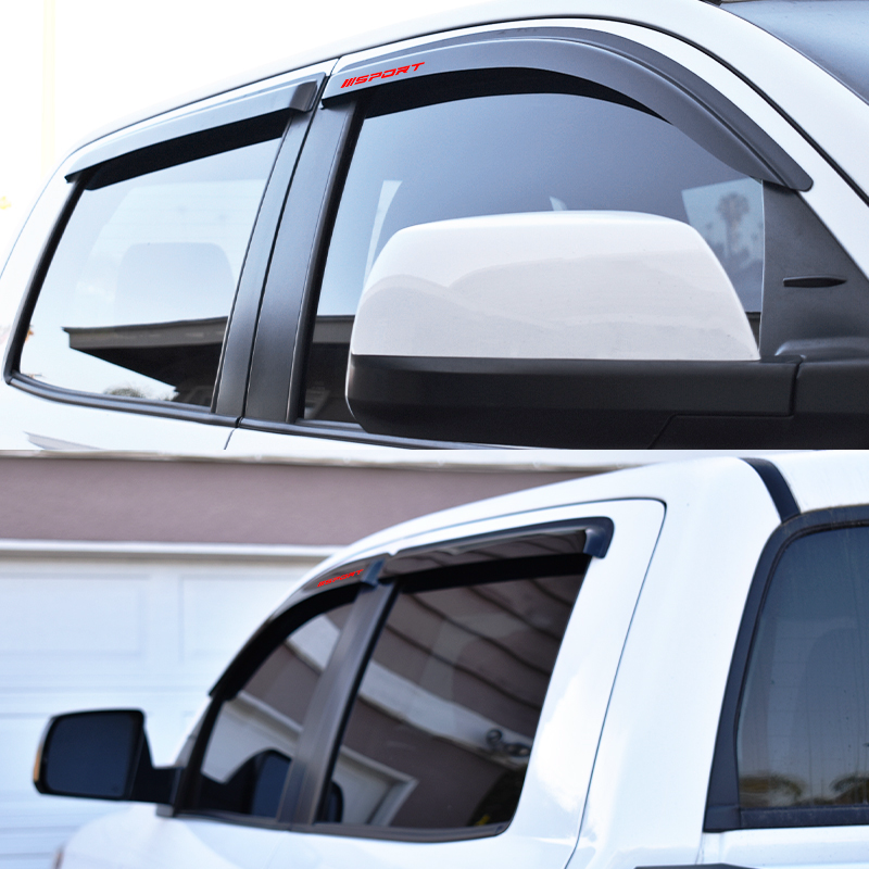 Fits 0721 Toyota Tundra Crewmax Cab Smoke Window Visor Guard Shade w