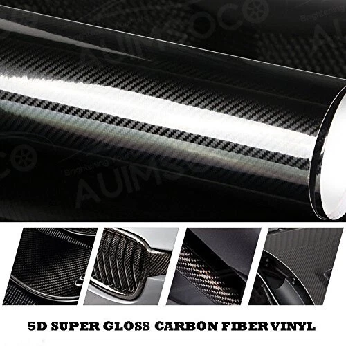 5D Carbon Fiber Vinyl Film Car Wrap Roll Sticker for Hyundai Elantra 2001-2017 - Изображение 4 из 4