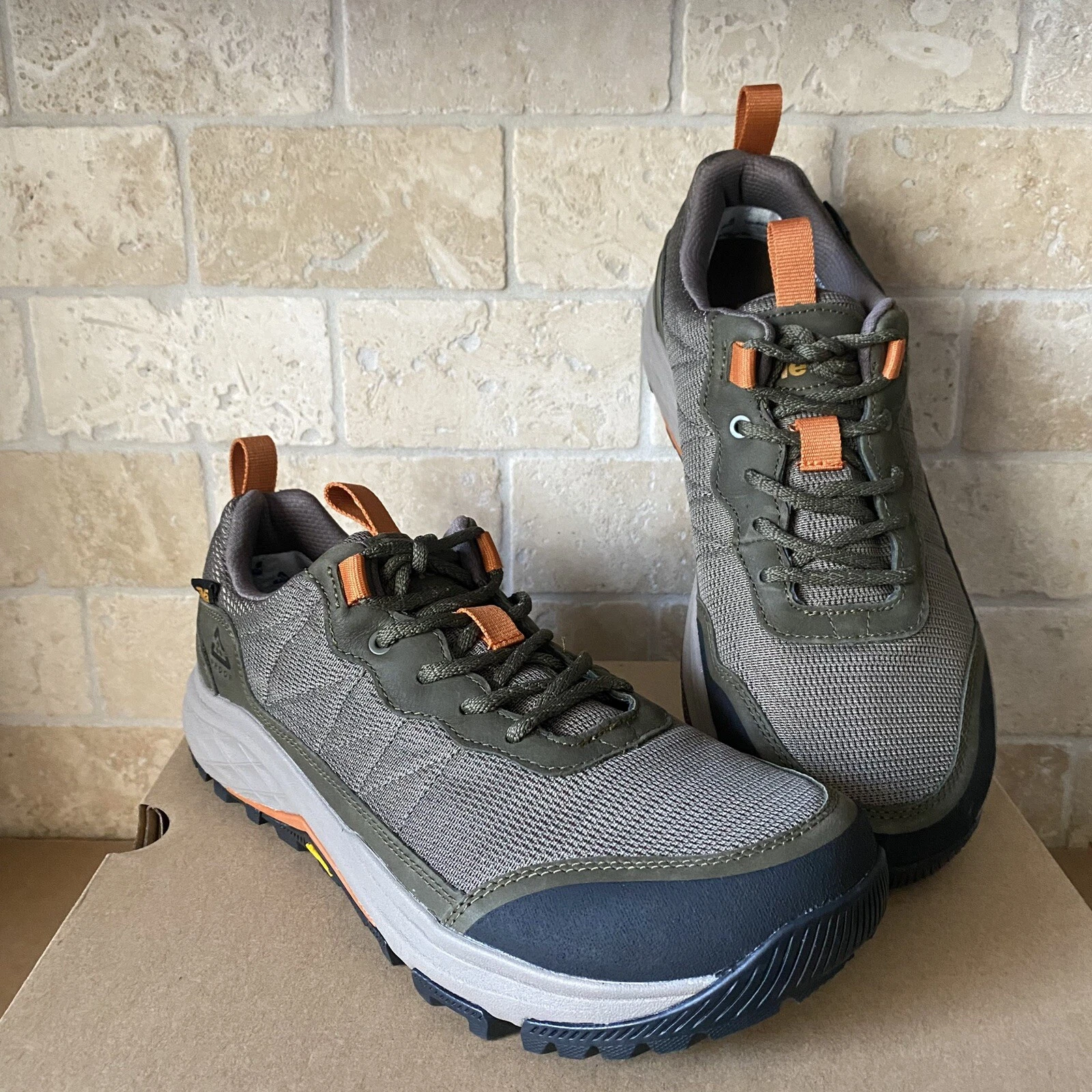 TEVA GRANDVIEW DARK OLIVE LEATHER WATERPROOF HIKING SHOES BOOTS SIZE 9 MEN
