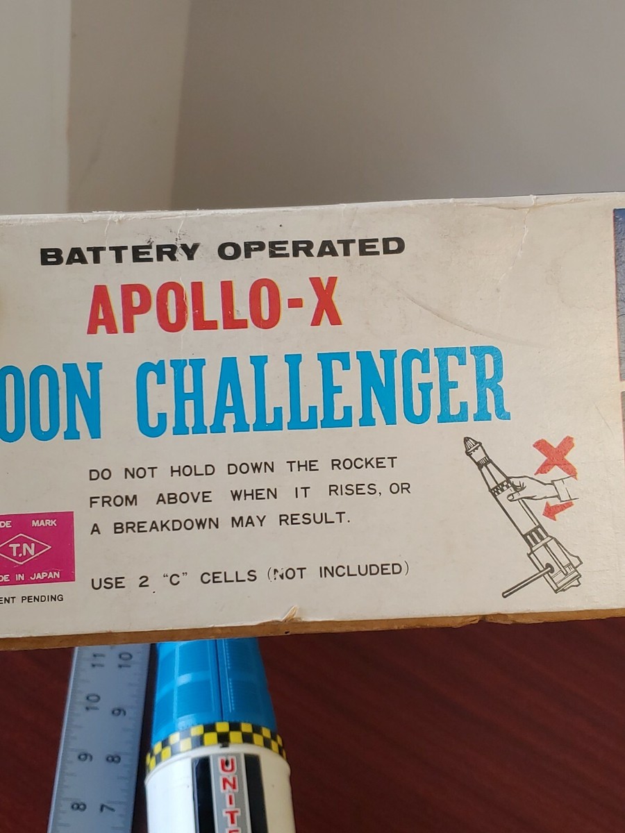 野村トーイ　ムーントラベラー アポロ − Z　日本製　昭和レトロ電動玩具 1960s Apollo-X Moon Challenger Nomura Rocket Toy Battery