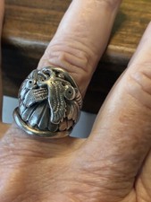 Vintage Bald Eagle Sterling Silver Ring Signe...