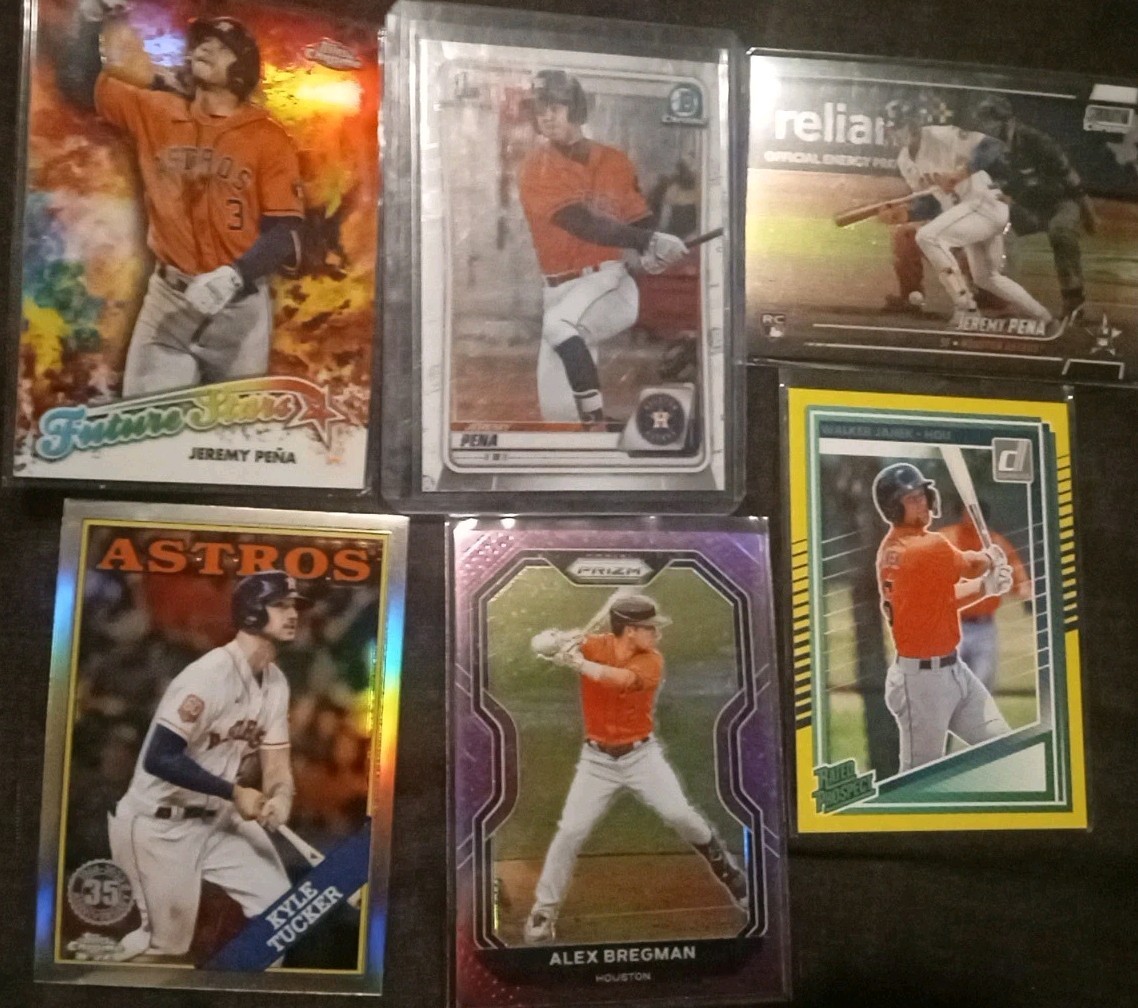 (6)Houston Astros Baseball Card Lot No Dups