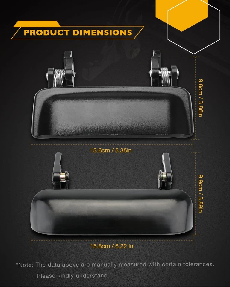 3X Metal Tailgate & Exterior Door Handle Set For 1998-11 Ford Ranger Mazda B2300 Foto 3 de 4