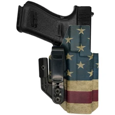 Inside-the-Waistband (IWB) Tuckable Kydex Holster - Rustic American Flag