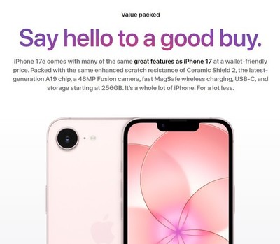 Apple iPhone 17e 256GB Factory Unlocked Physical SIM Card Tray