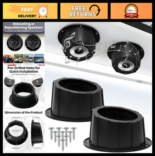 2PCS 6.5" Speaker Pods - Angled Enclosure for UTVs, RVs, Cars, Boats, Trailers -