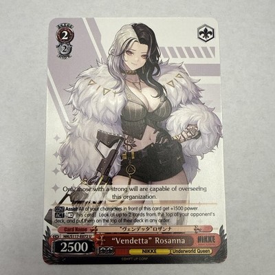 ''Vendetta'' Rosanna - Nikke NIK/S117-E072 U - Weifs Schwarz TCG Card US Seller