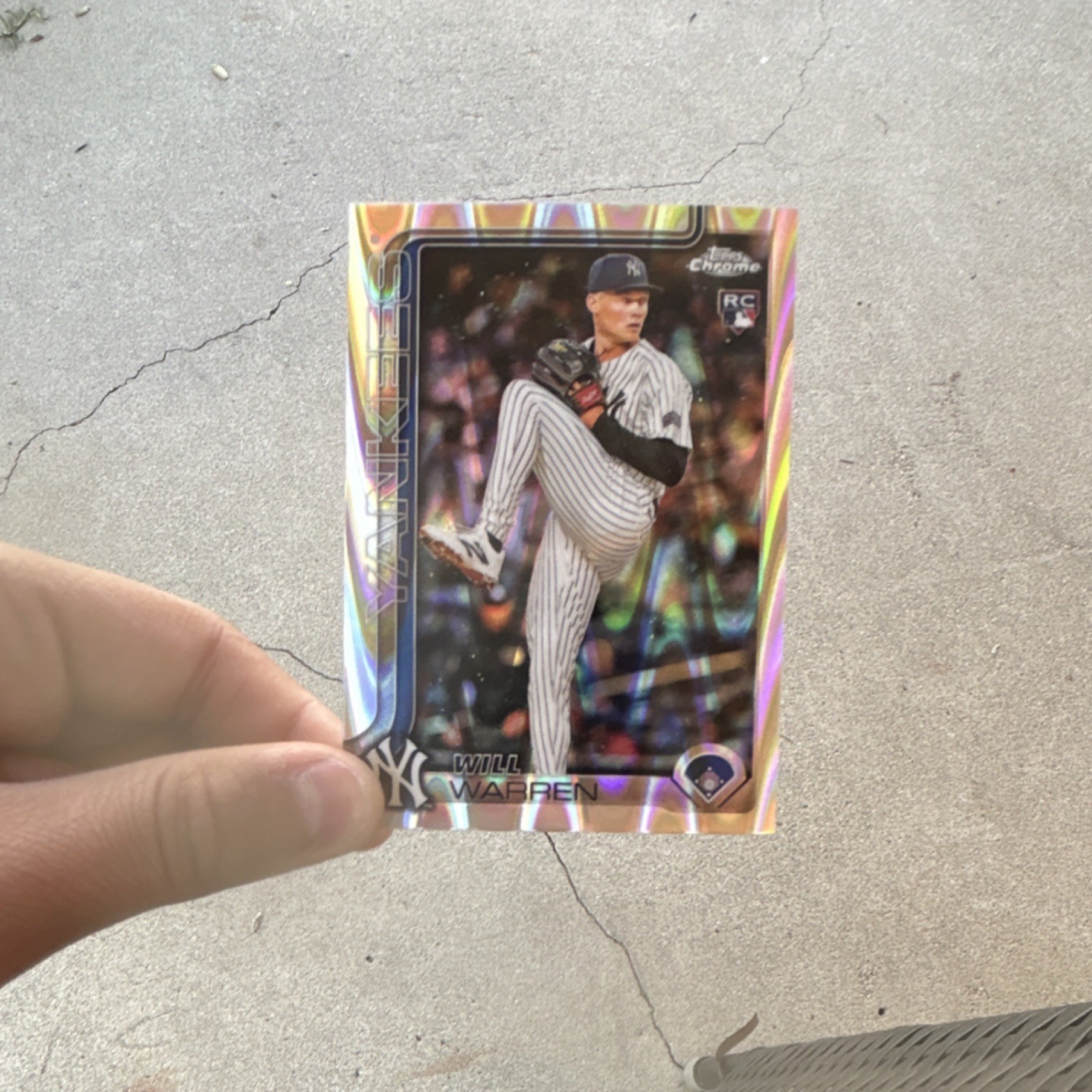 2025 Topps Chrome Will Warren #81 New York Yankees Rookie Baseball Card