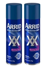 2pk Arrid XX Extra Extra Dry Aerosol Antiperspirant Deodorant, Morning Clean,6oz