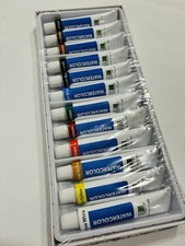 Watercolor - 12 Color Paint Set, 12 .41 oz. Tubes NEW