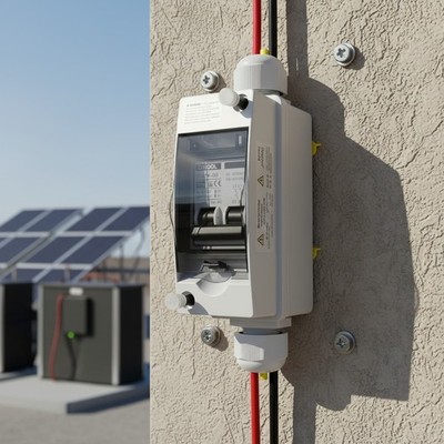 Waterproof 2 Pole Circuit Breaker - 30 Amp DC Disconnect Switch for Solar