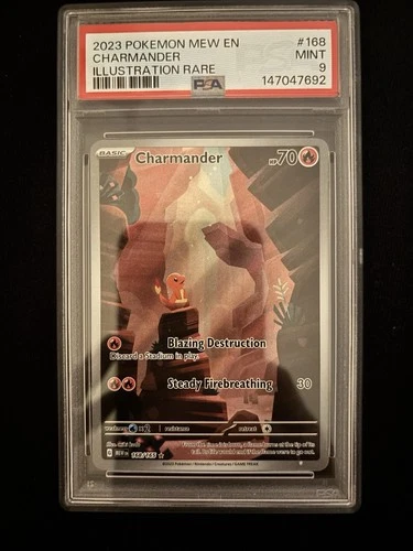 2023 Pokémon Mew EN Charmander Illustration Rare 168/165 PSA 9