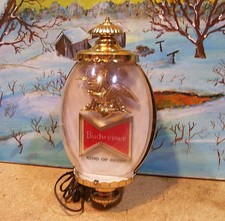1964 BUDWEISER KING OF BEERS  GOLDEN EAGLE LIGHTED WALL SCONCE ~ WORKING