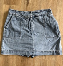 Vintage Y2K Cherokee Denim Skort 100 Cotton Light Wash Skirt Shorts Womens