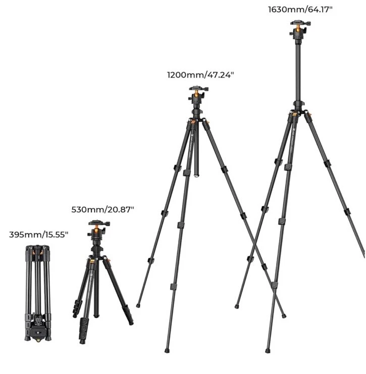 Camera Tripod Lightweight Vlog Travel Tripod for DSLR Cameras Multi-height W/bag - Image 2 of 4