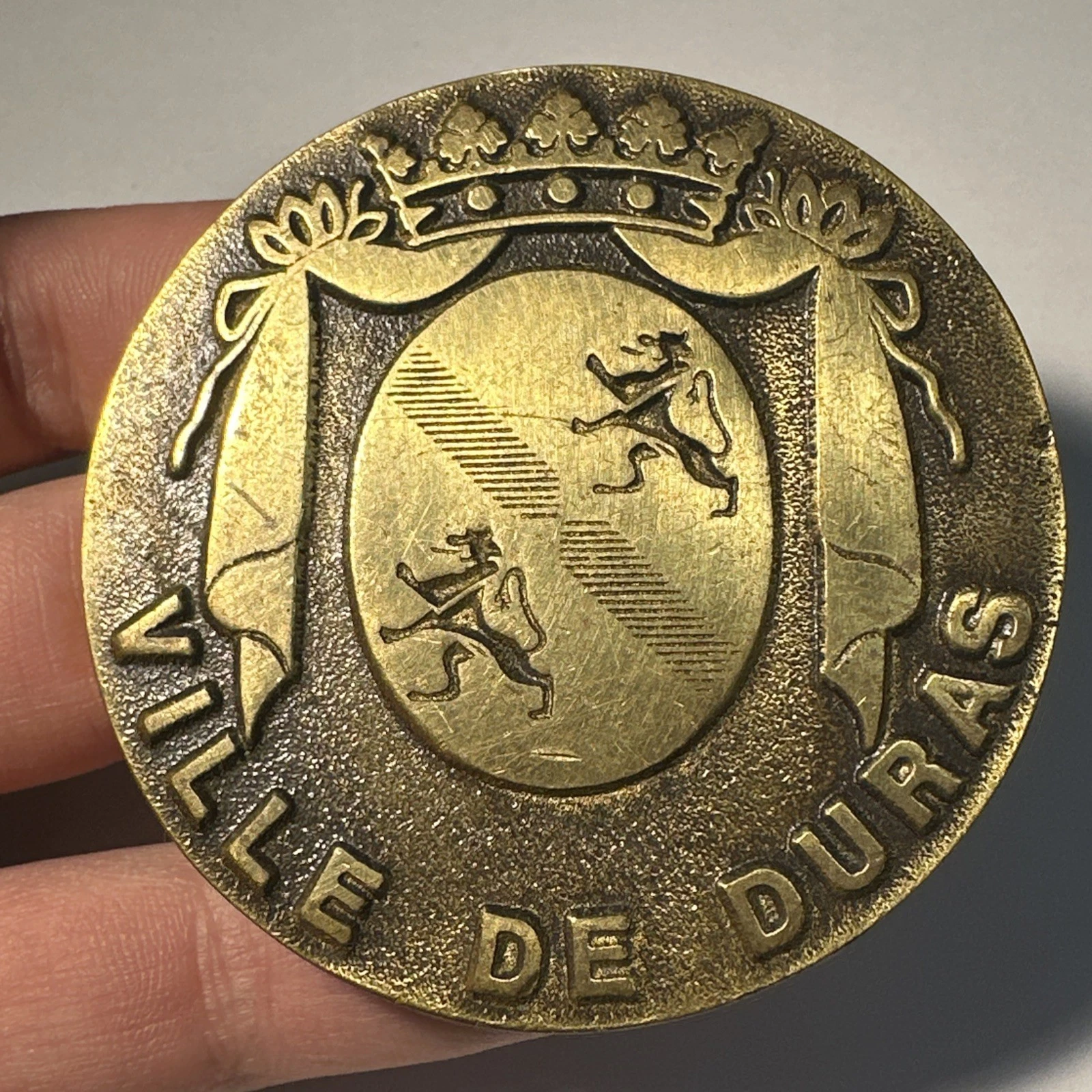 Médaille Ville De Duras Métal À Identifier