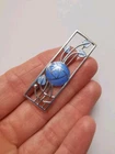 Sterling Silver Beautiful Enamel Mackintosh Brooch. R20JY
