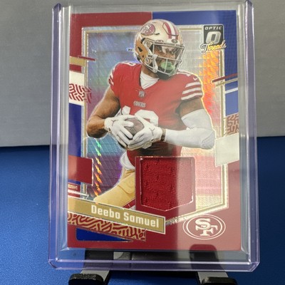 2023 Donruss Optic Deebo Samuel Threads Red & Blue Hyper Prizm Patch Mem DT-DS