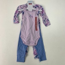 Carters 3-Piece Baby Girl Outfit Set 18M Floral Sleeper, Bodysuit, Dot Pants