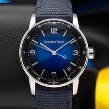 Audemars Piguet Code 11.59 White Gold, Blue Lacquered Dial Men's Watch 15210BC 14