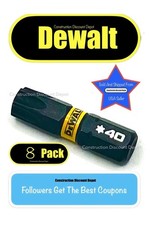 8 Pack Dewalt Flextorq IMPACT READY Bit T-40 1" Torx Drill Bits T40