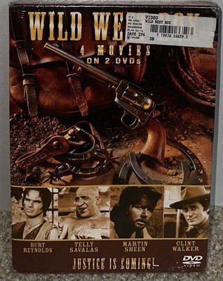 Wild West Box Set DVD Burt Reynolds Telly Savalas  4 Classic Westerns Movies