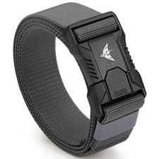 Tactical Belts with Quick Release Buckle,1.5" Stretch Military Black Seatbelt...