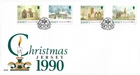 1990 Jersey Christmas. Jersey Parish Churches (2nd series) First Day Cover