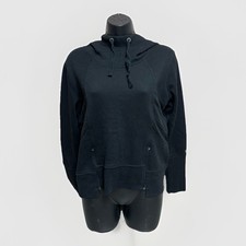 Alo Yoga Womens Hoodie Size Medium Black Pullover Long Sleeve Sweatshirt