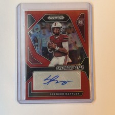 2024 Prizm Draft Picks Spencer Rattler Saturday Star Signatures Red Auto #/199