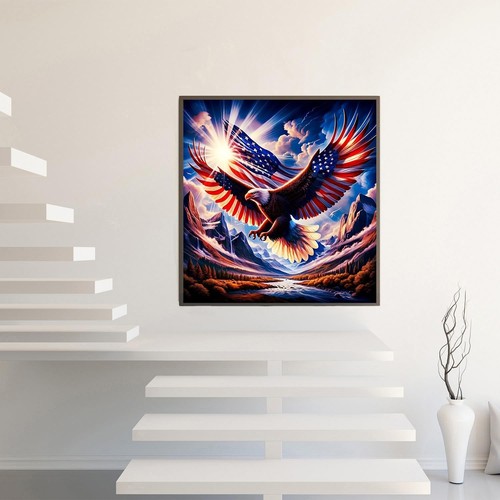 Diamond Art Painting Kits for Adults, White Eagle 5D Diamond Painting Dots Art K - Picture 3 of 7