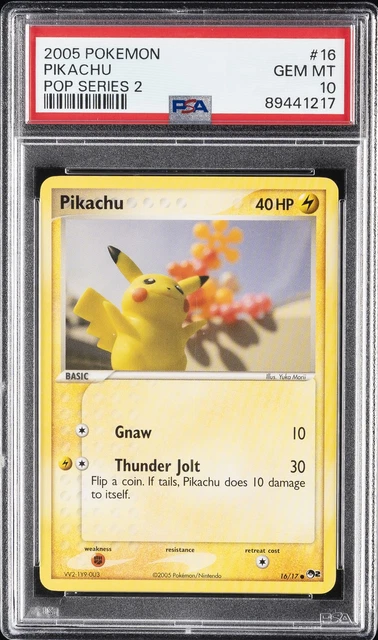 2005 POKEMON POP SERIES 2 #16 PIKACHU PSA 10