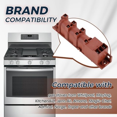 6 Exits Igniter Fit for GE Whirlpool Gas Range Cooktop Spark Module