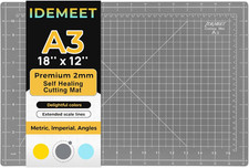 Premium Self Healing Cutting Mat 18'' X 12'', A3 Non-Slip Sewing Mat for Quiltin