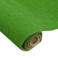 Artificial Model Grass Mat 13.8" x 19.7" Green Realistic Fake Turf for Garden